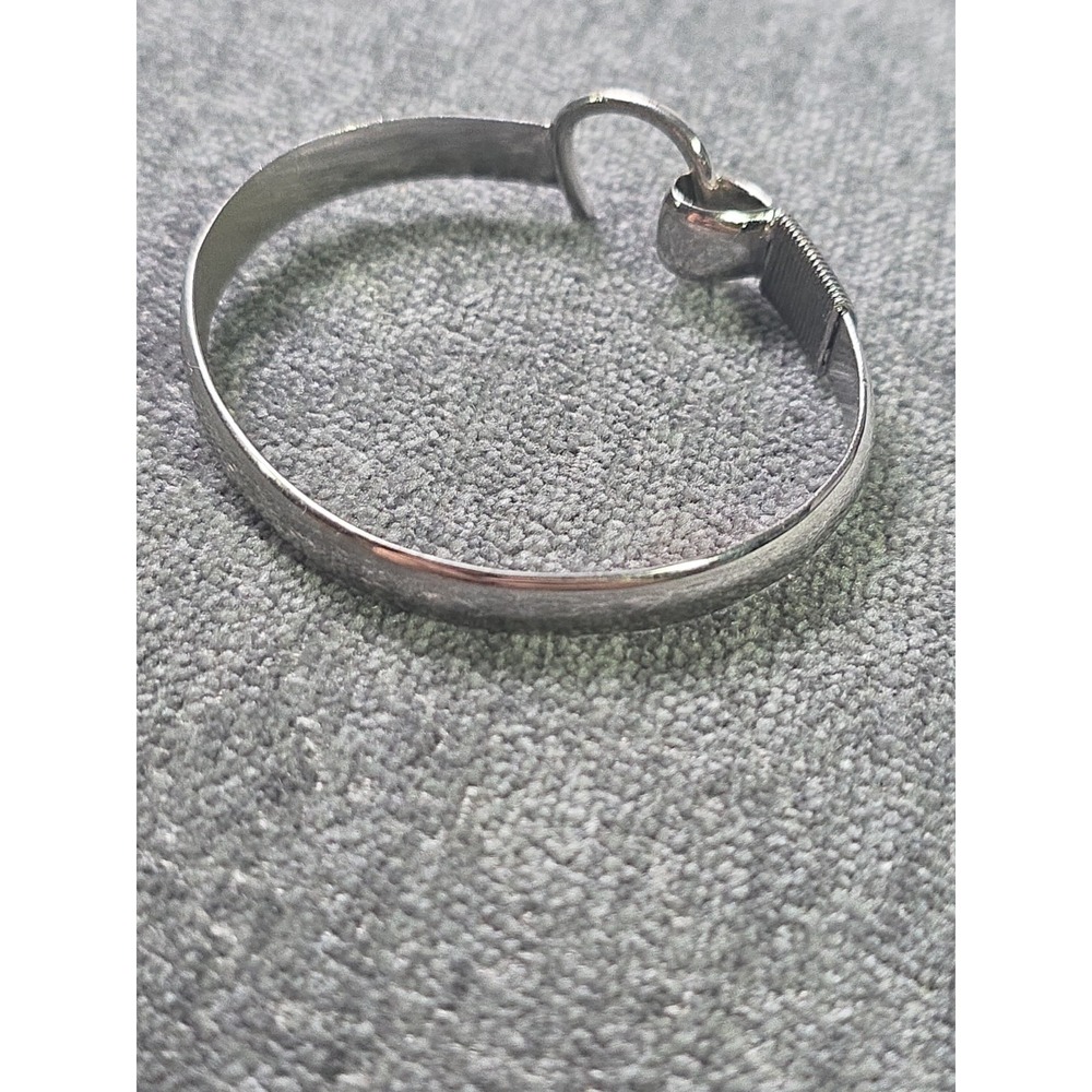 Vintage 925 Sterling Silver Bracelet U Hook Bangle Carribean Horseshoe Ladies - Picture 6 of 6